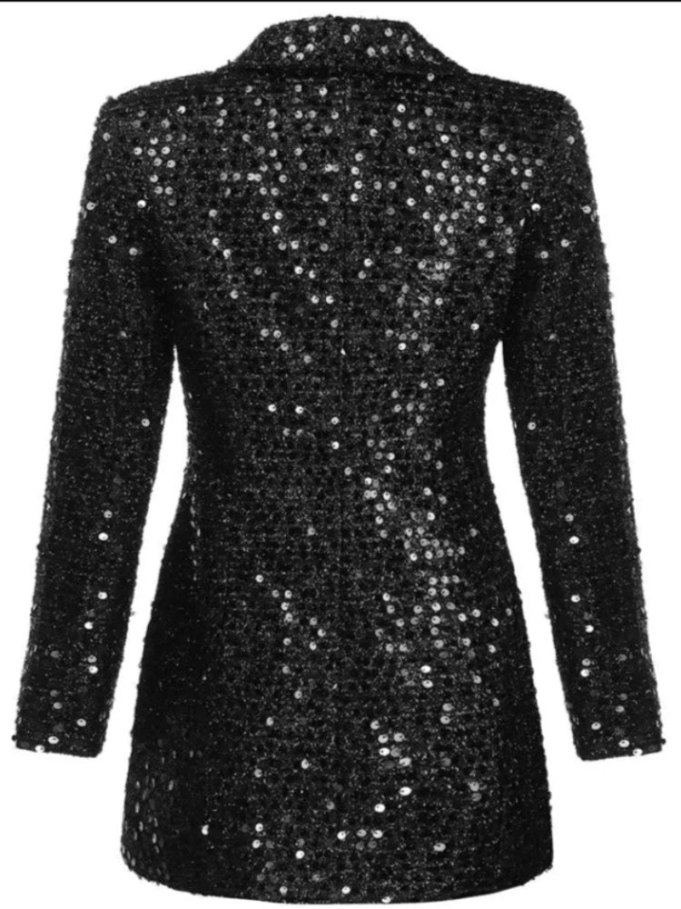 Jacket-type dress with sequins Selah