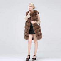 Natural Real Fox Fur Vest Recab